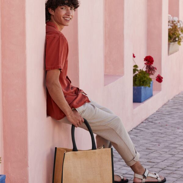 Natural Starched Jute Classic Shopper Thumbnail